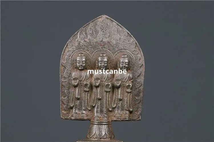 鉄器 鉄仏 北魏仏像 ベンチ仏 三世仏 開運 風水 招財 辟邪 工芸品 置物