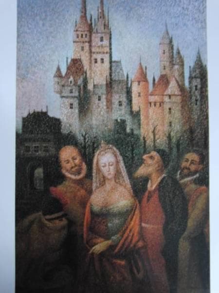 西村　龍介、古城幻影、希少な額装用画集より、新品高級額装付、状態良好