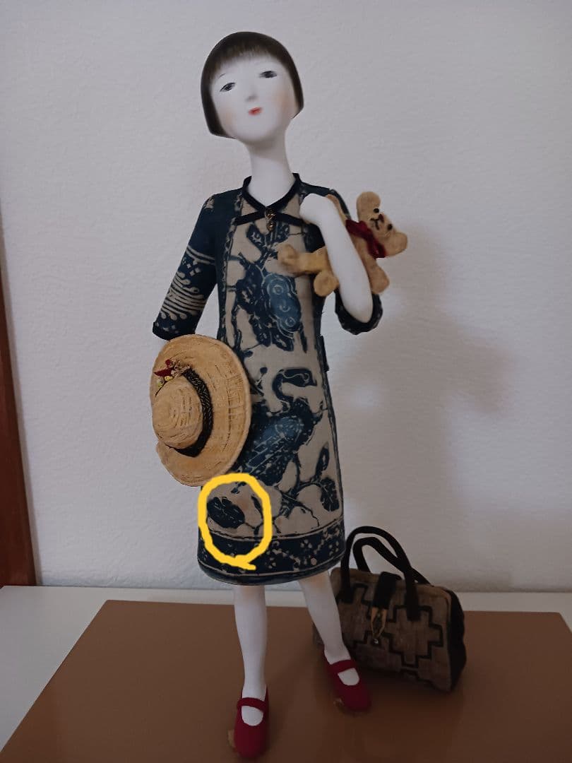 アーティストによる創作人形陶器 　テーマ「赤い靴」