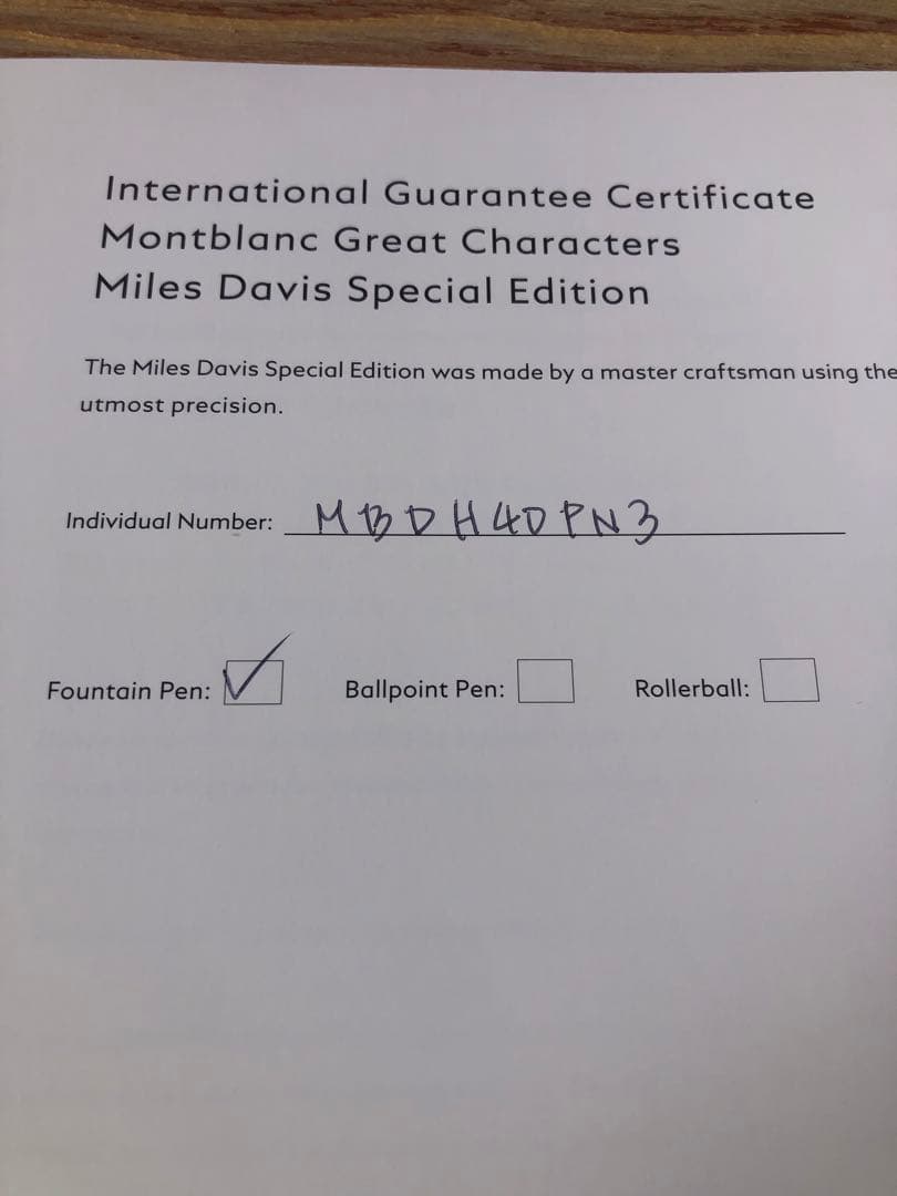 モンブラン 万年筆 グレートキャラクターズ マイルス・デイヴィス