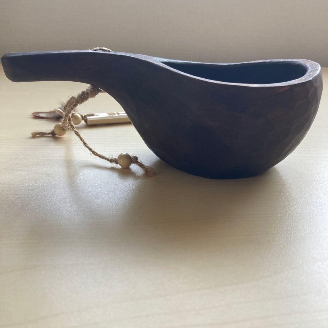 【新品】ソウルオブシベリア　#4 ホワイトペンダント　No.1007 ククサ