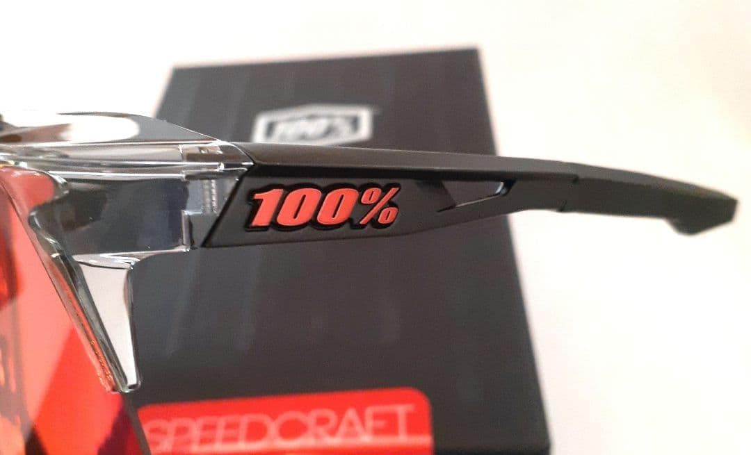 2025新作 100% Speedcraft クリアグレー ブラック サングラス