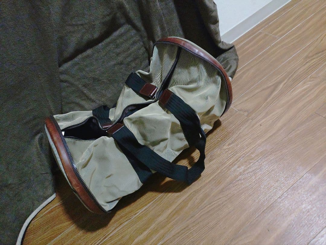 Ferragamo SPORT 展開式ボストンバッグ ナイロン×本革 レア色