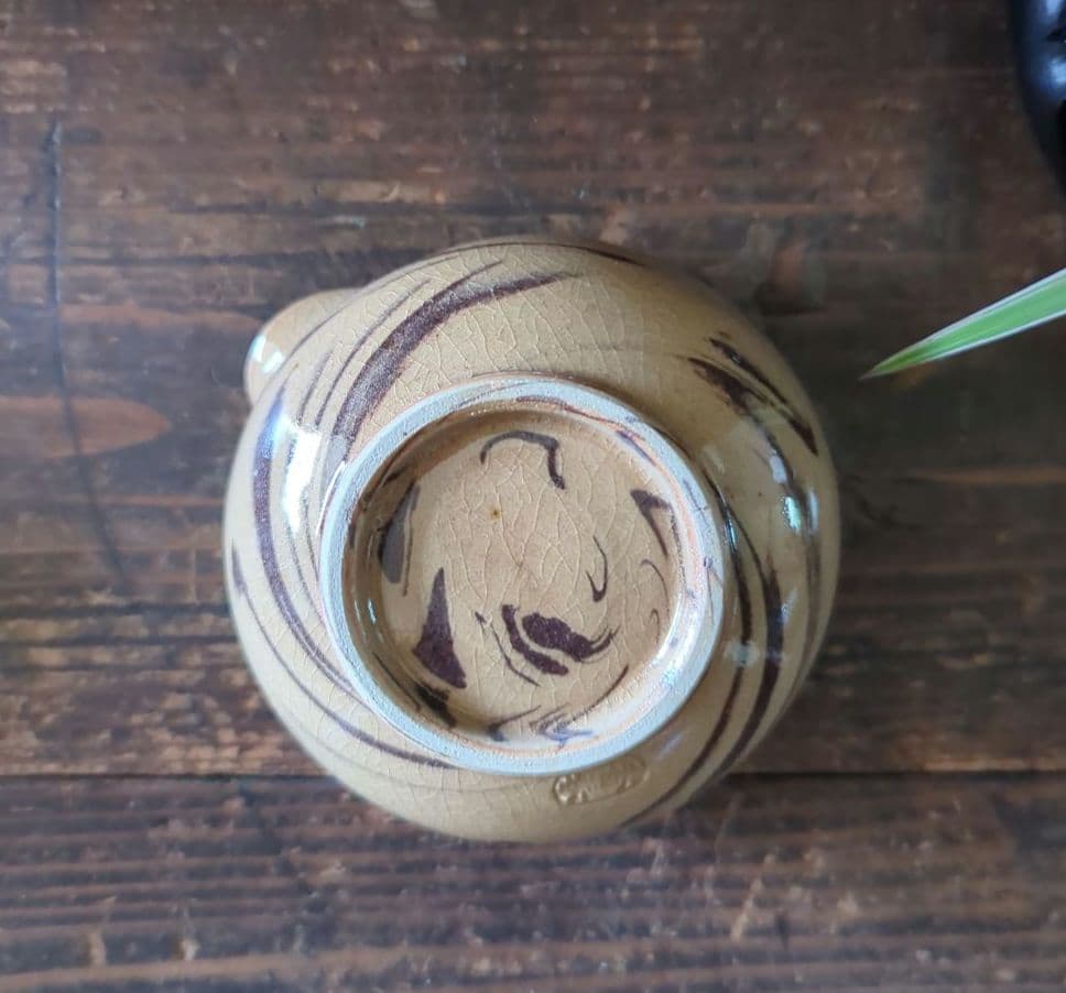 陶芸　茶道具　上野焼　香春徹山窯　山岡徹山　玉露茶器揃【宝瓶•湯冷まし•湯呑み】