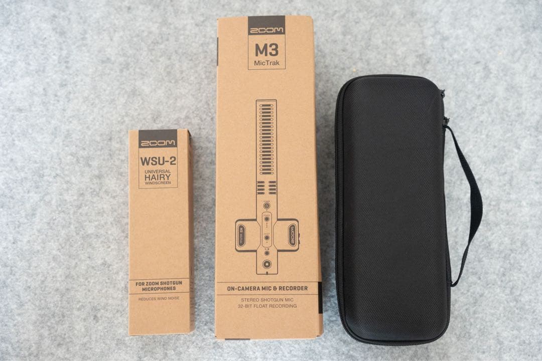 ★ほぼ新品★Zoom M3 マイク 強風防WSU-2 ケースセット