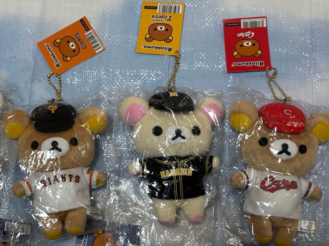 リラックマ　野球　ユニフォーム　マスコットキーチェーン　コリラックマ