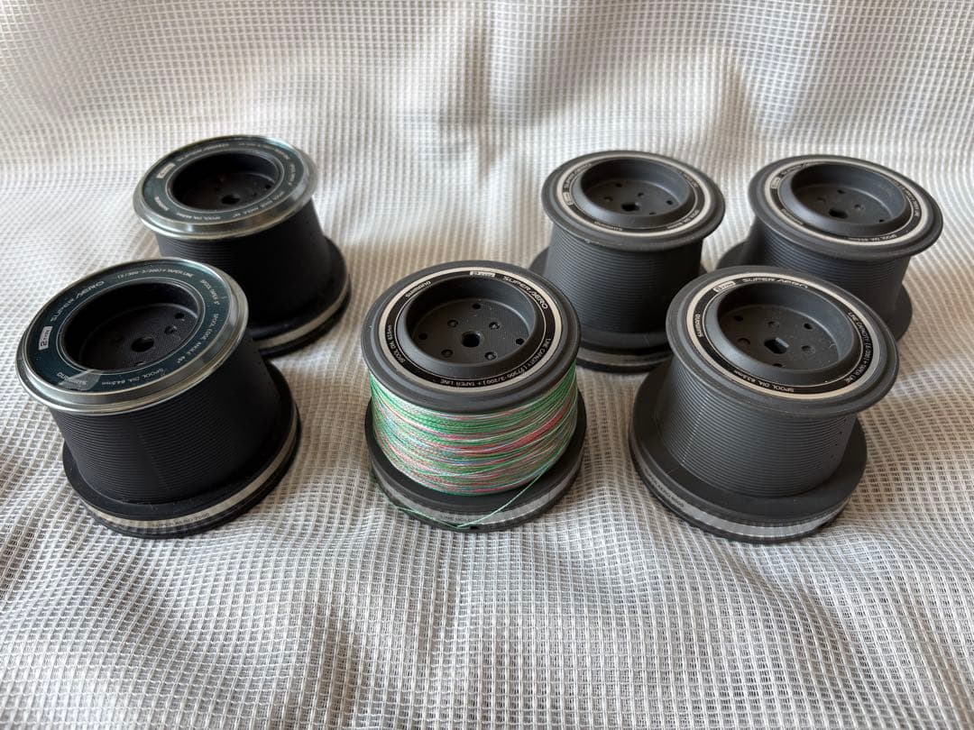 遠投リール　シマノスーパーエアロ替スプール６個