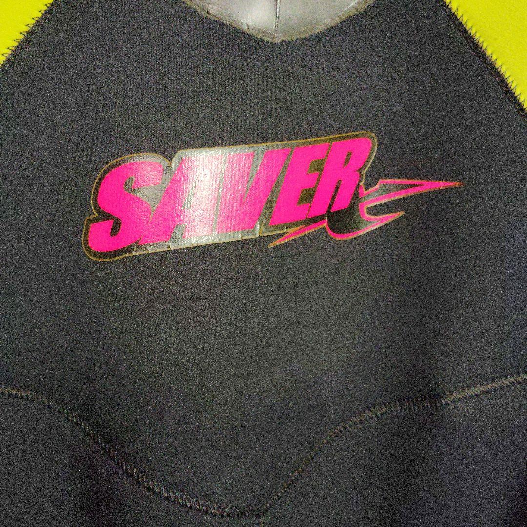 ウェットスーツ　SAVER　黒　イエロー　足付き