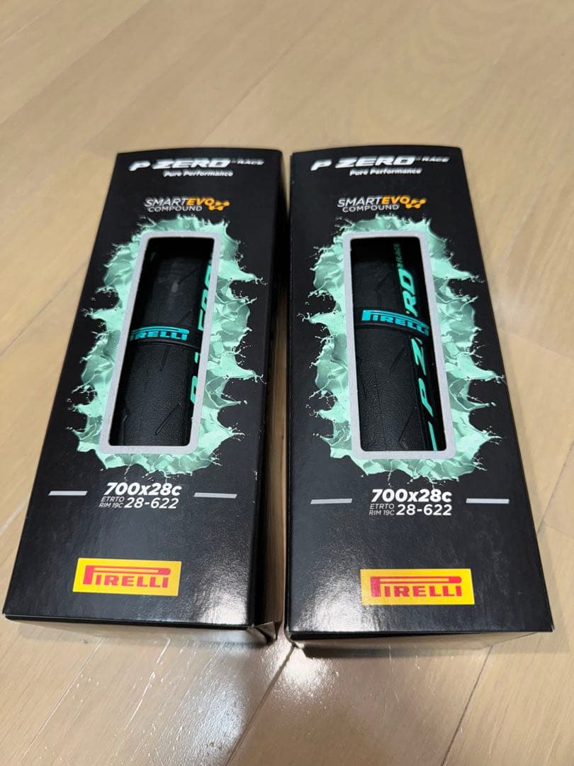 新品　2本セット　ピレリP ZERO 700×28C クリンチャー　チェレステ