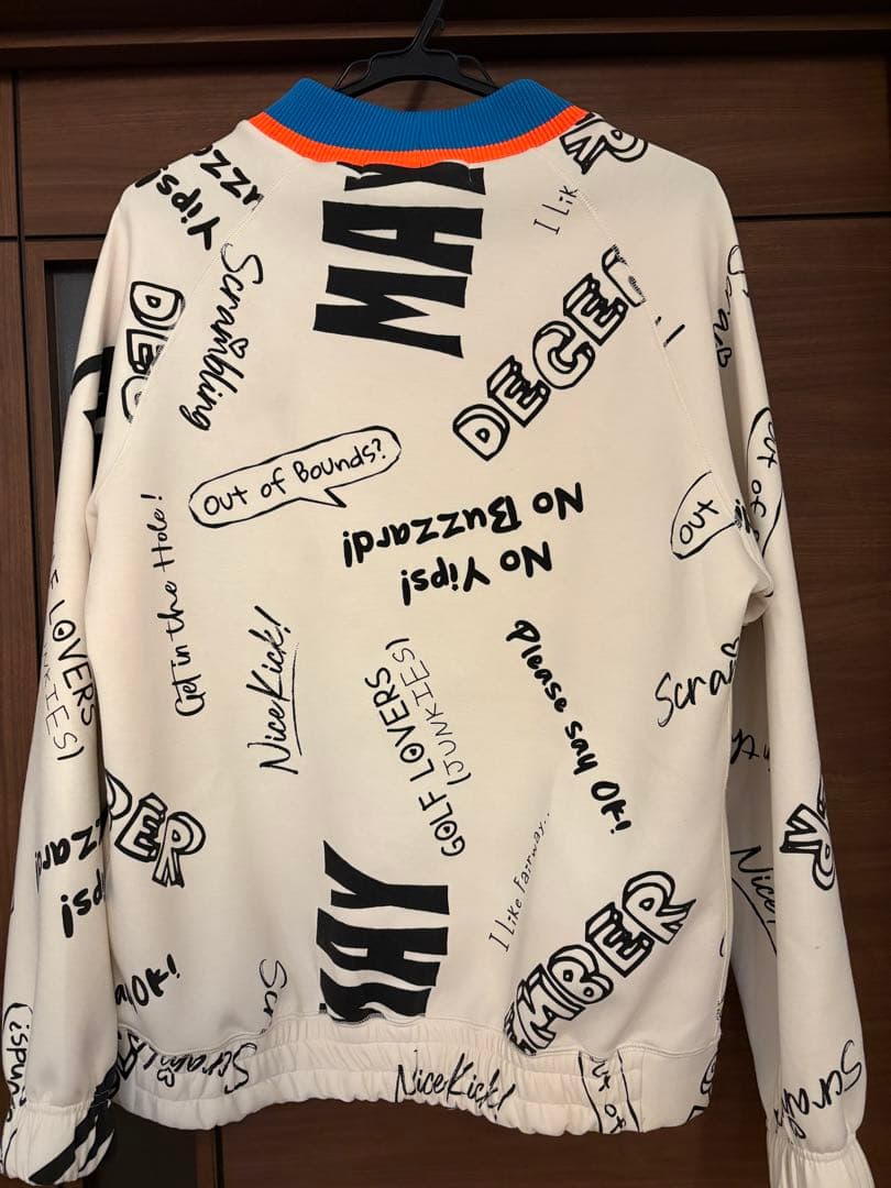 ディッセンバーメイ　ゴルフウェア　カットソー　モックネック　手描き風