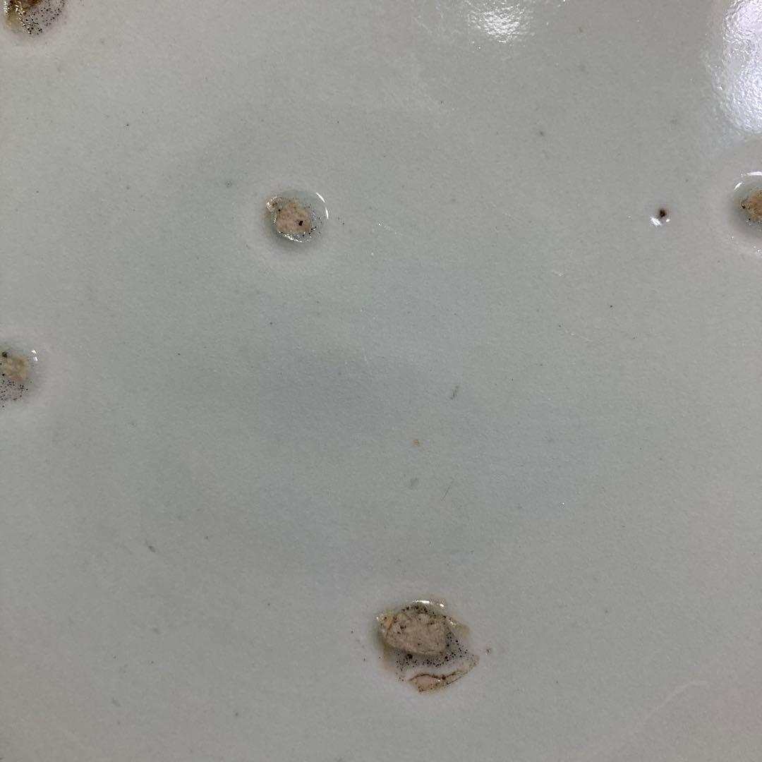 古陶磁　佐賀　古伊万里　白磁花唐草　約9寸皿　（美品）