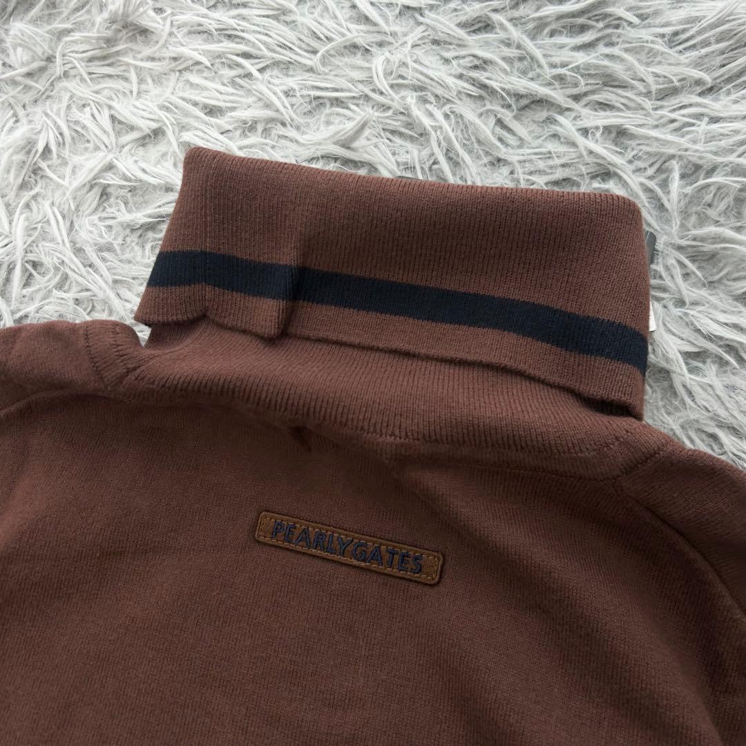 新品　パーリーゲイツ　ニット　セーター　タートルネック　ブラウン　サイズ1