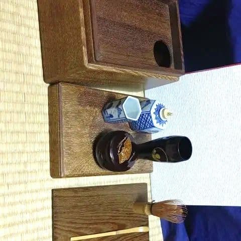 桑茶箱、桑和敬板付