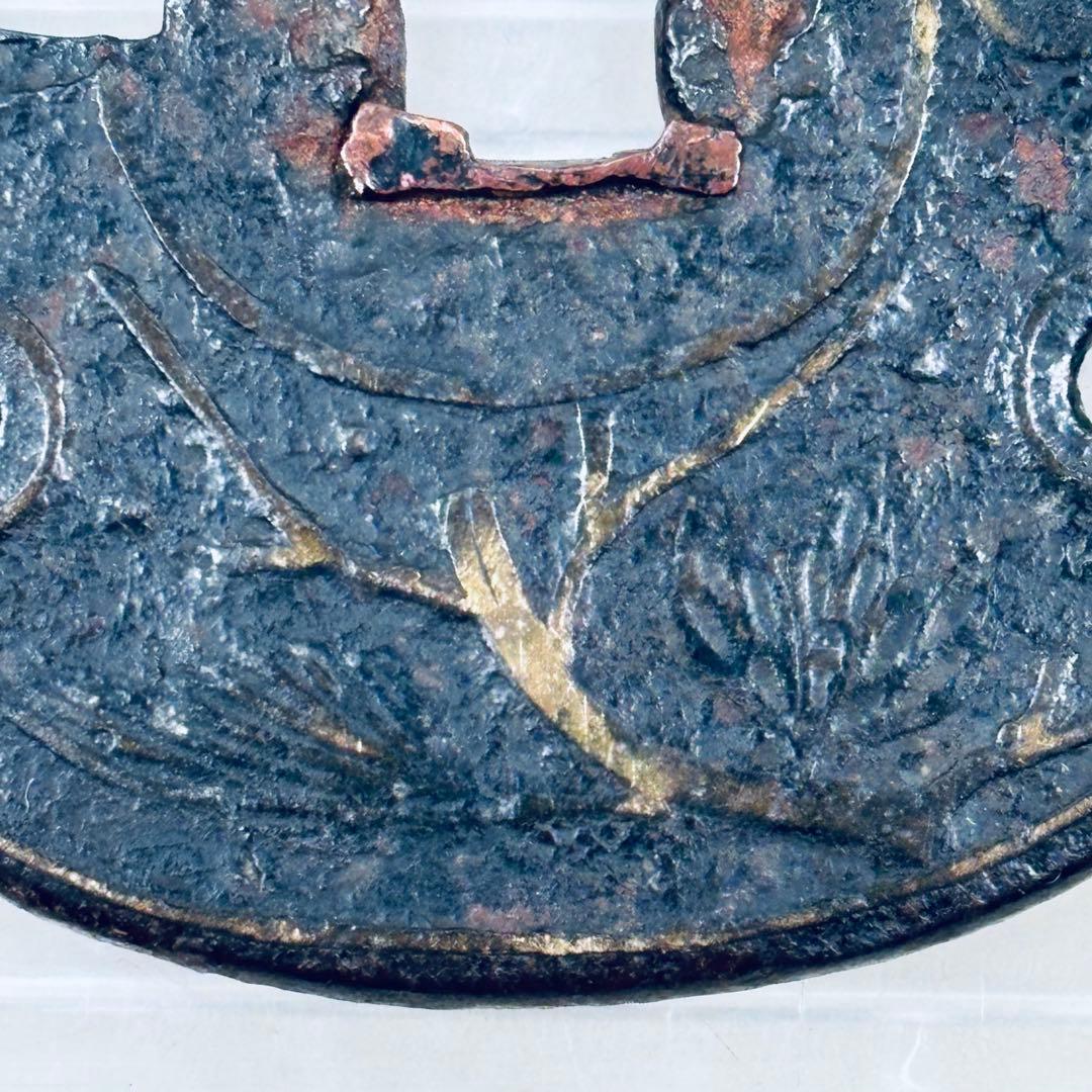 刀装具　鍔　平安城　当時物　骨董　 刀鍔　 時代武具