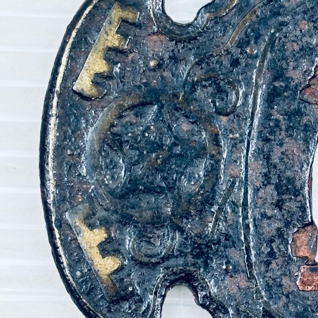 刀装具　鍔　平安城　当時物　骨董　 刀鍔　 時代武具