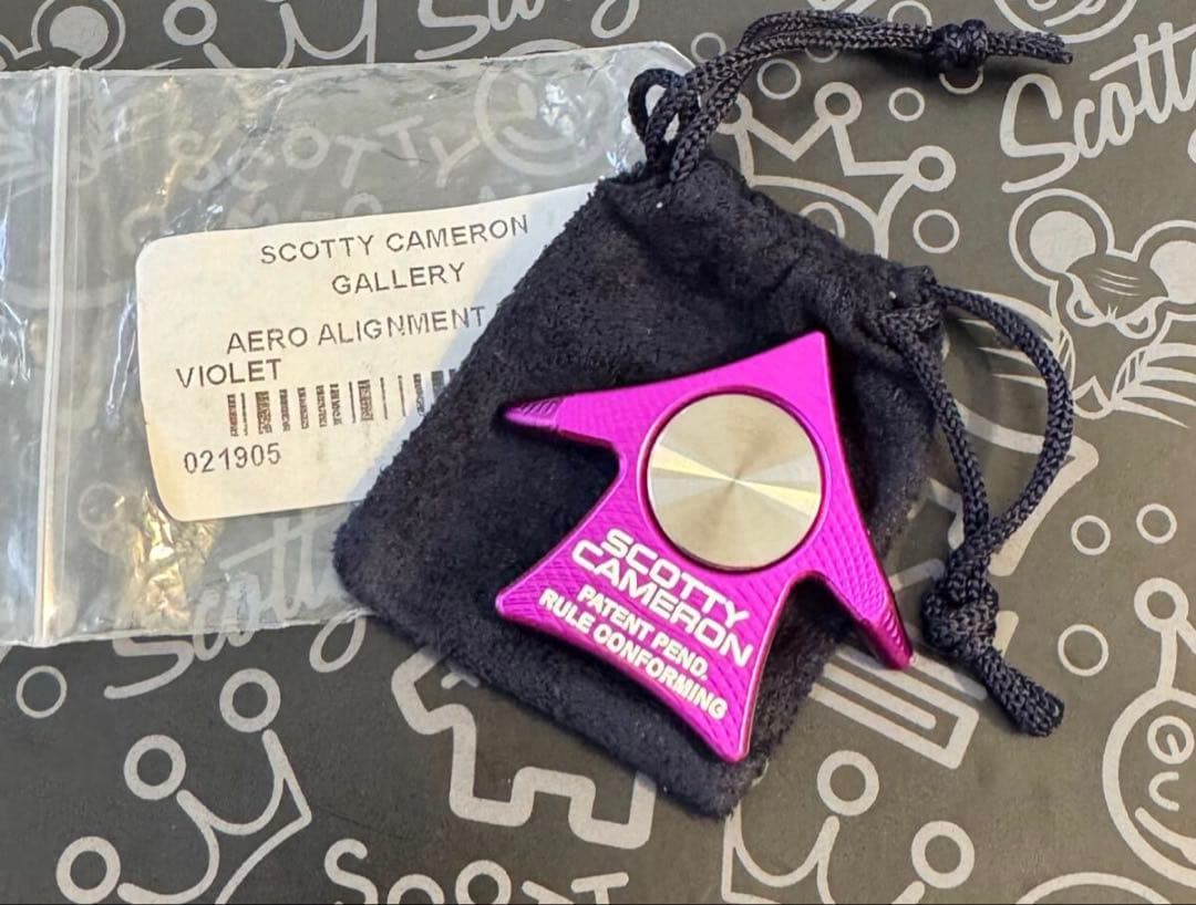 スコッティキャメロン★エアロアライメントツールメタル製ボールマーカー★紫色