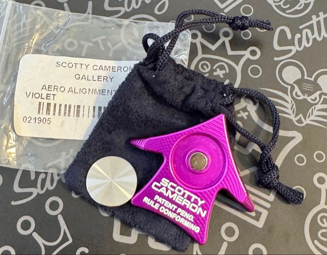 スコッティキャメロン★エアロアライメントツールメタル製ボールマーカー★紫色