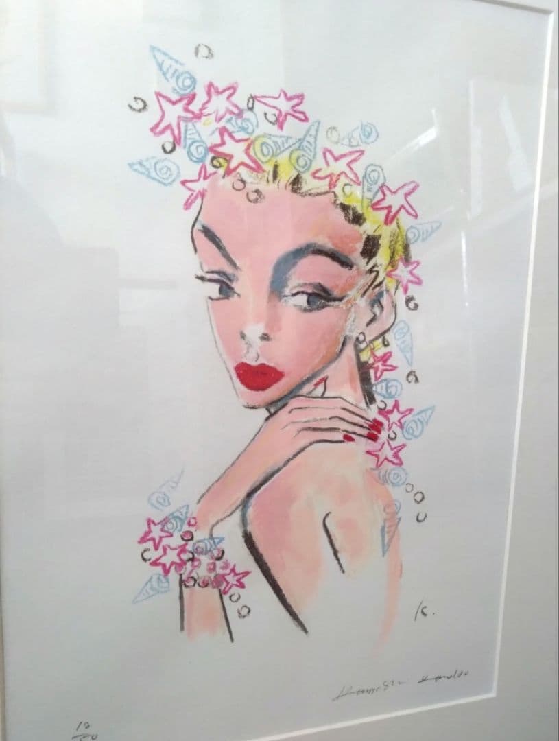 真作 金子 國義 kuniyoshi kaneko リトグラフ 裏面直筆イラスト