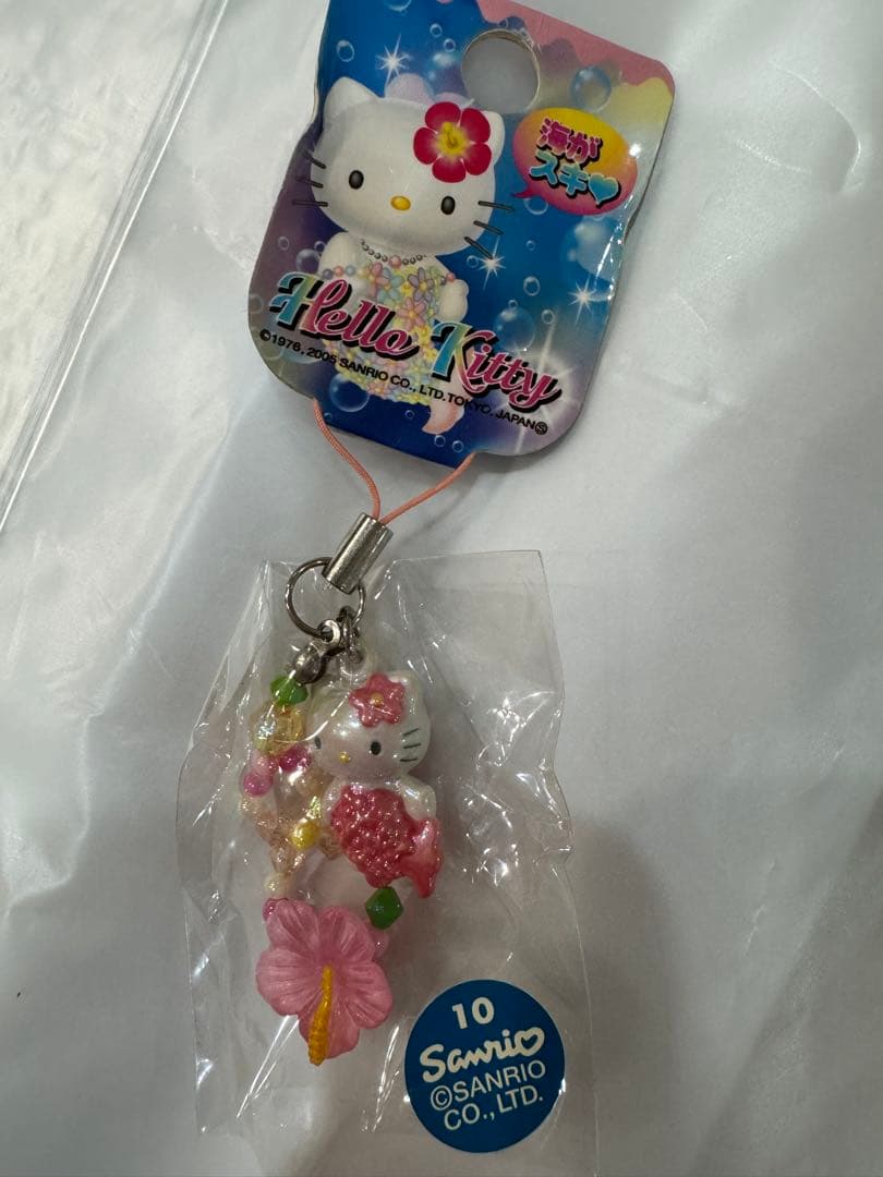 ハローキティ マーメイド ハイビスカス ストラップ 根付け