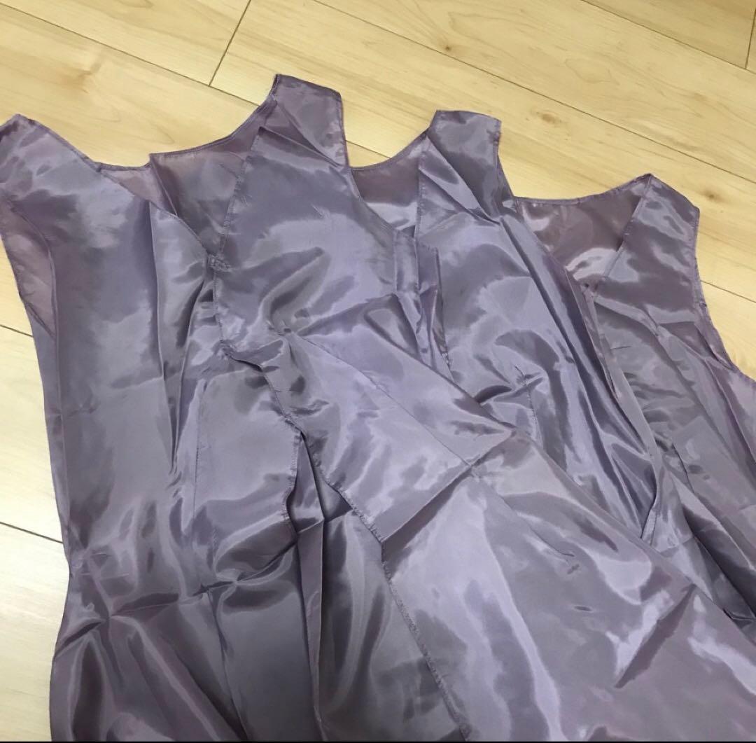 手作りダンス衣装　薄紫 ロングベスト　ワイドパンツ