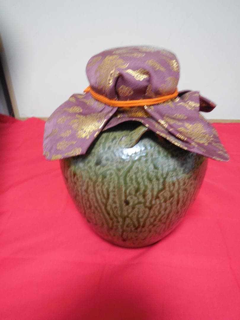 茶道具　　丹波　 清水窯　 四つ耳茶壷　 飾網紐 　紐3本 口紐付