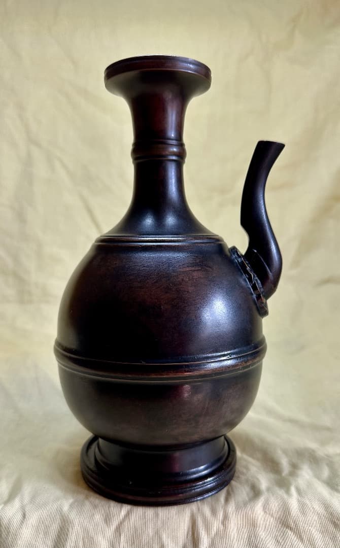 銅製・古ギリシャ型酒壺・精工華麗彫刻