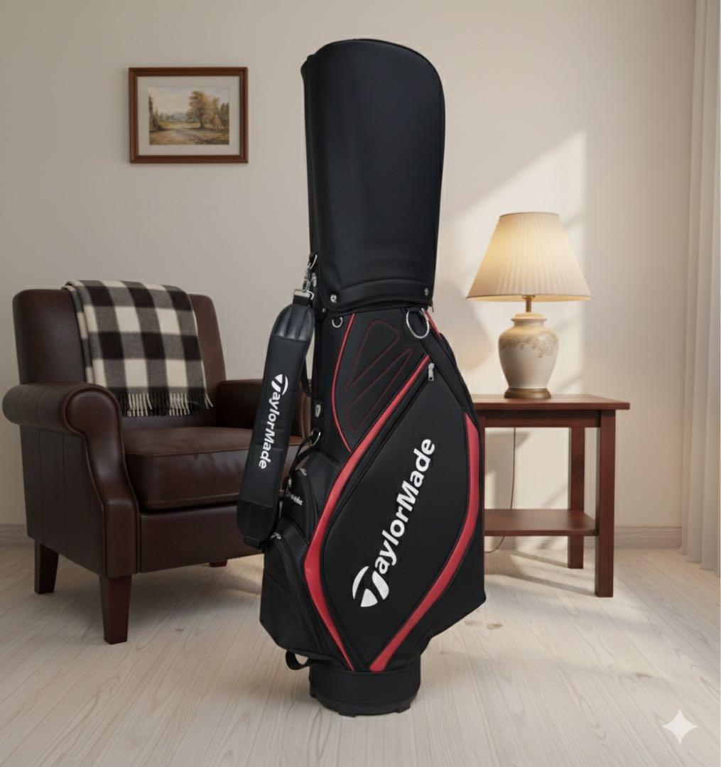 新品未使用　テーラーメイド　キャディバッグ　軽量　ブラック&レッド
