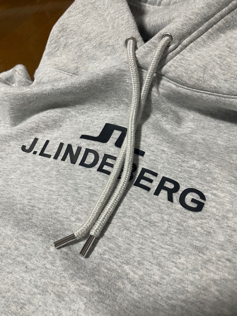 美品！J.LINDEBERG秋冬パーカー/プルオーバー裏起毛・Mサイズ