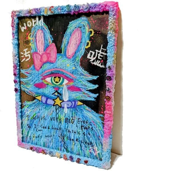 【一点物アート】SADNESS-嘆きのうさぎ-【A3サイズ. 現代アート