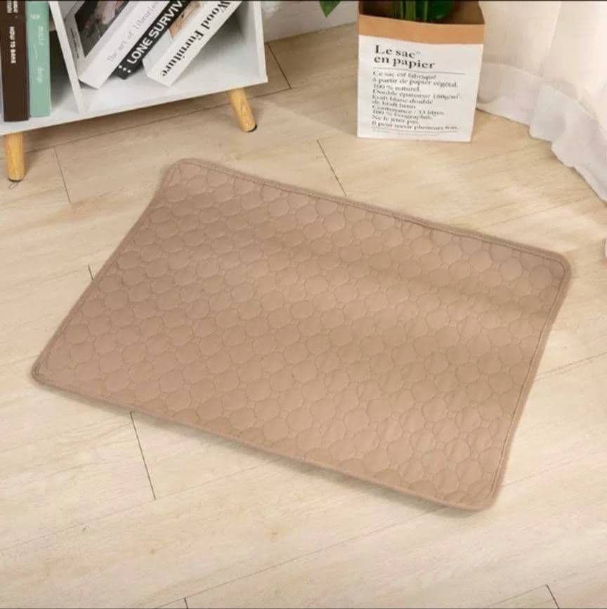 Ｌベージュ シート トイレ　洗える　ペット　犬　猫　吸水　マット　2枚