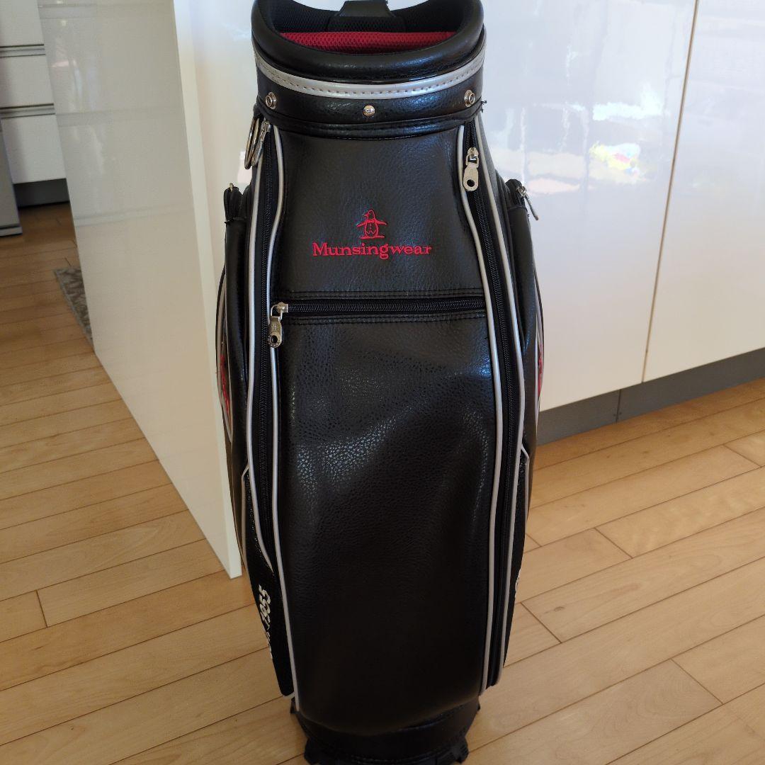 Munsingwear キャディバッグ ブラック/レッド