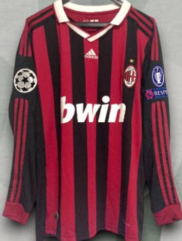 09/10 ACミラン ホーム 長袖ユニフォーム 80番 ロナウジーニョ