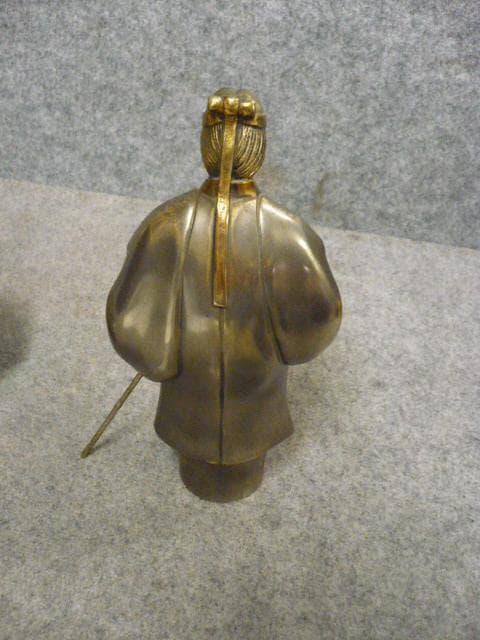 銅製尉と姥置物 [B31574]