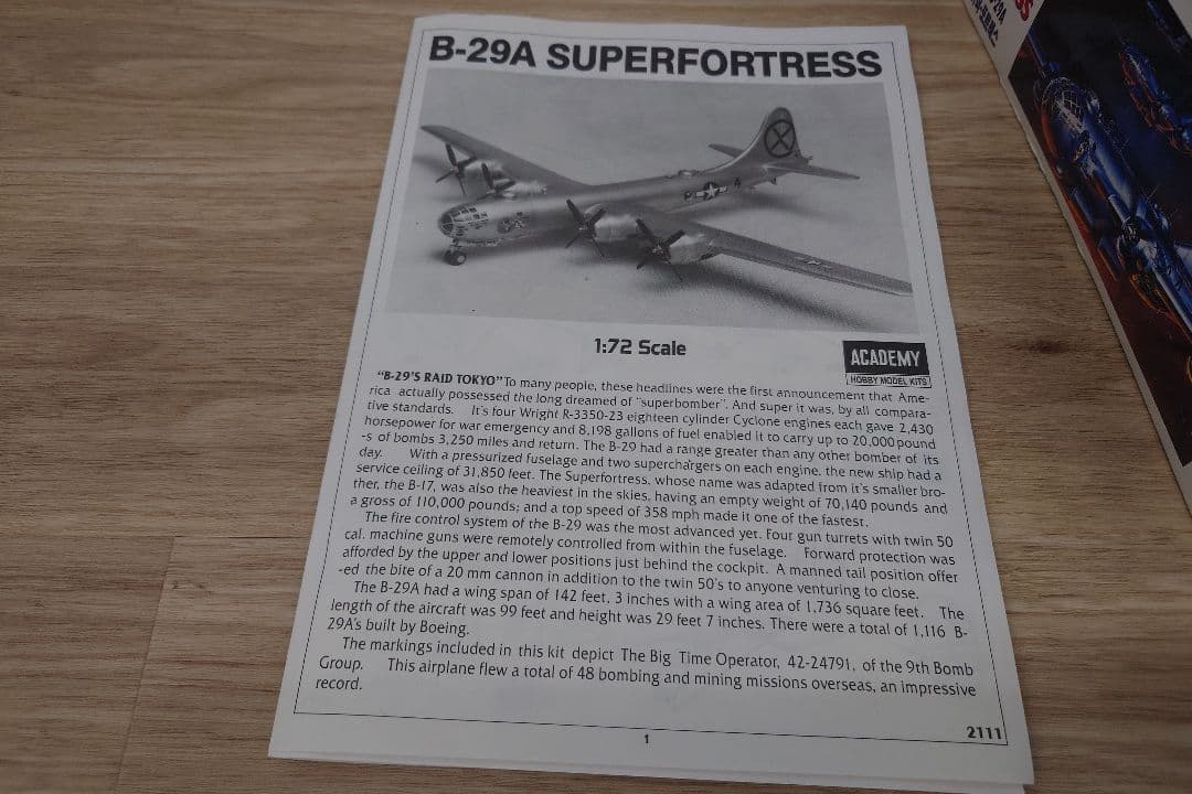 航空機・ヘリコプター Boeing B-29A Superfortress 1/72