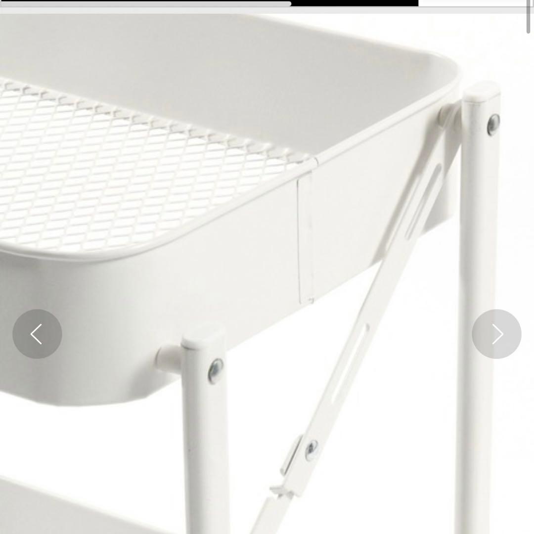 niko and... 折り畳み3段ワゴン ホワイト