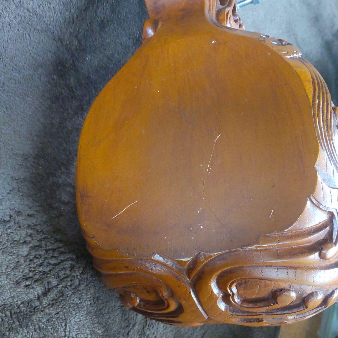 木製鶴亀彫刻オブジェ