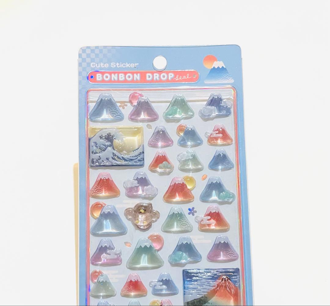 ボンボンドロップシール　和柄　8枚