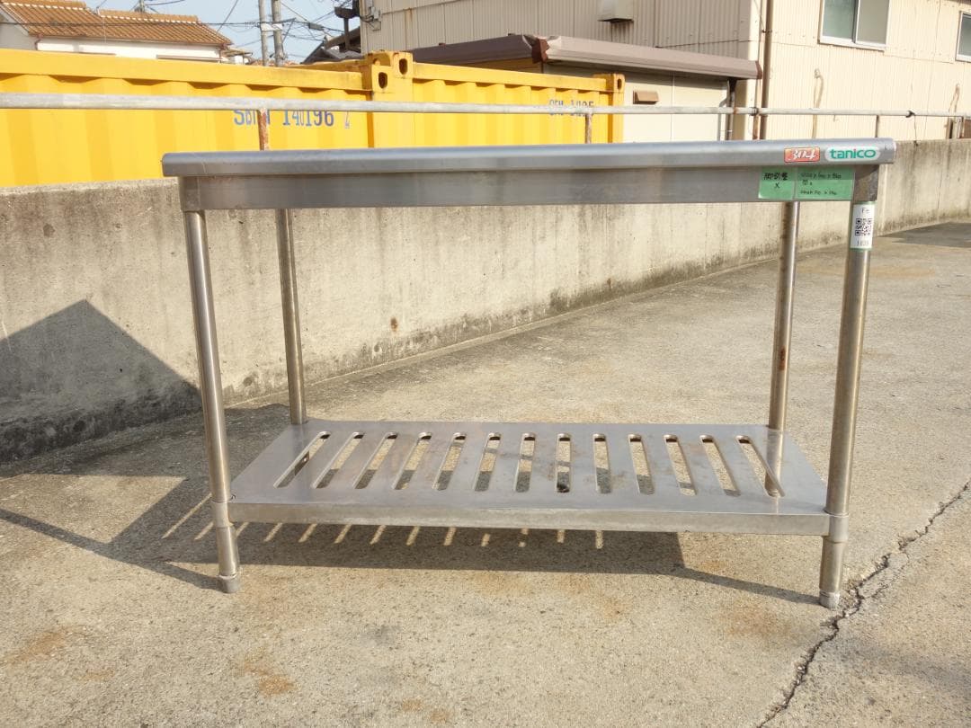 【中古】M▽タニコー 業務用 厨房 作業台 棚 ステンレス (Fe1839)