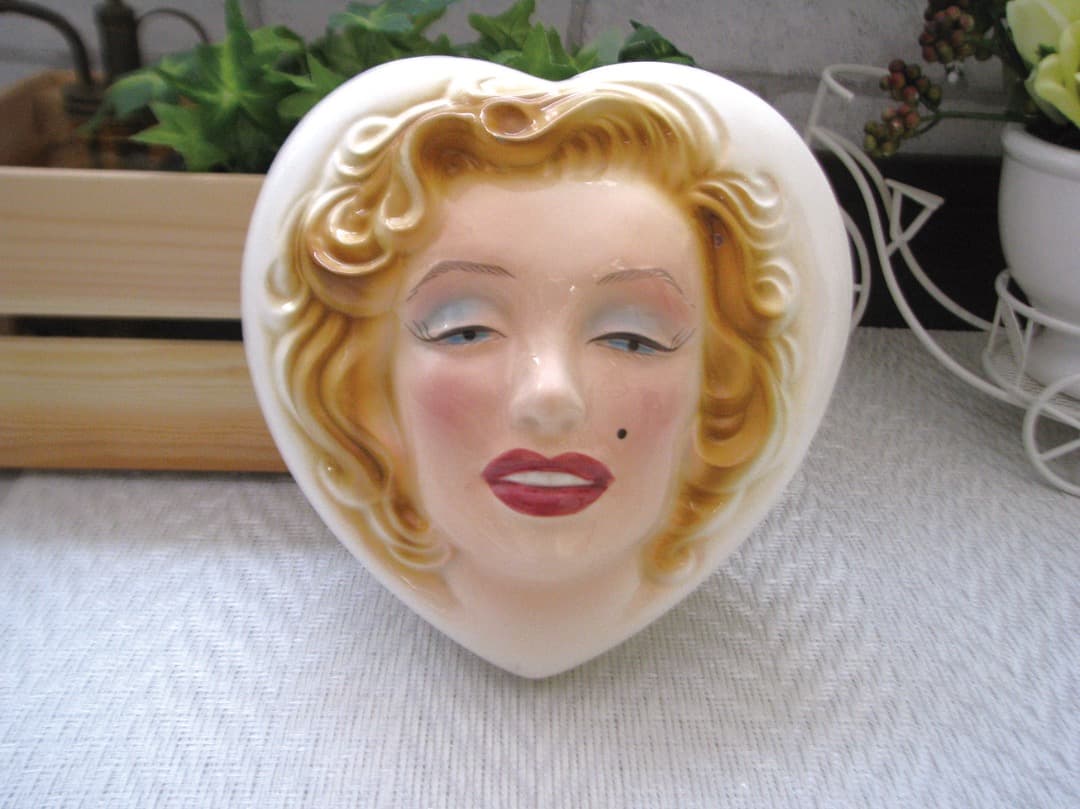 【超レア】マリリンモンロー ♪ フェイスキャニスター☆clay art 陶磁器製