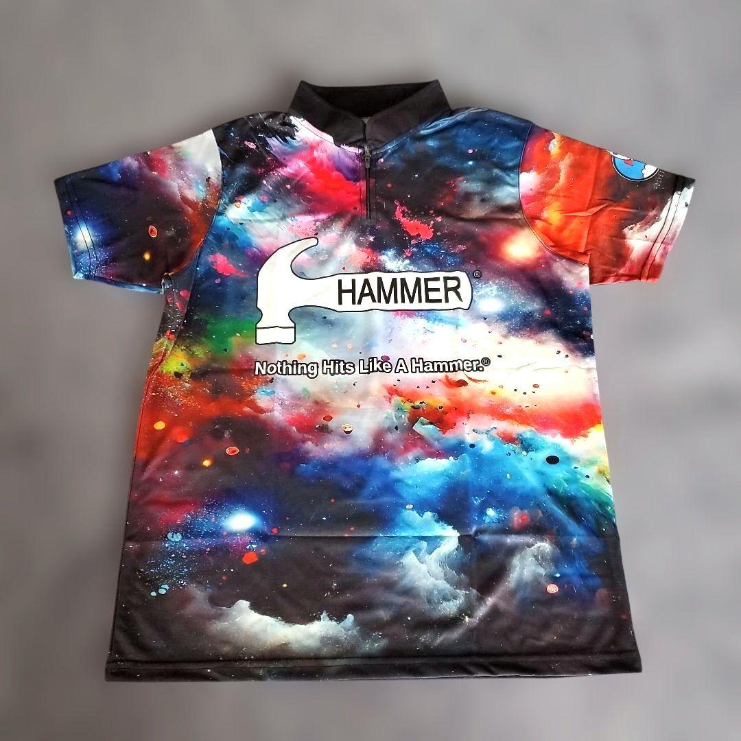 ✨新品✨ハンマー　【M】　宇宙　カラフル　ボウリングウェア