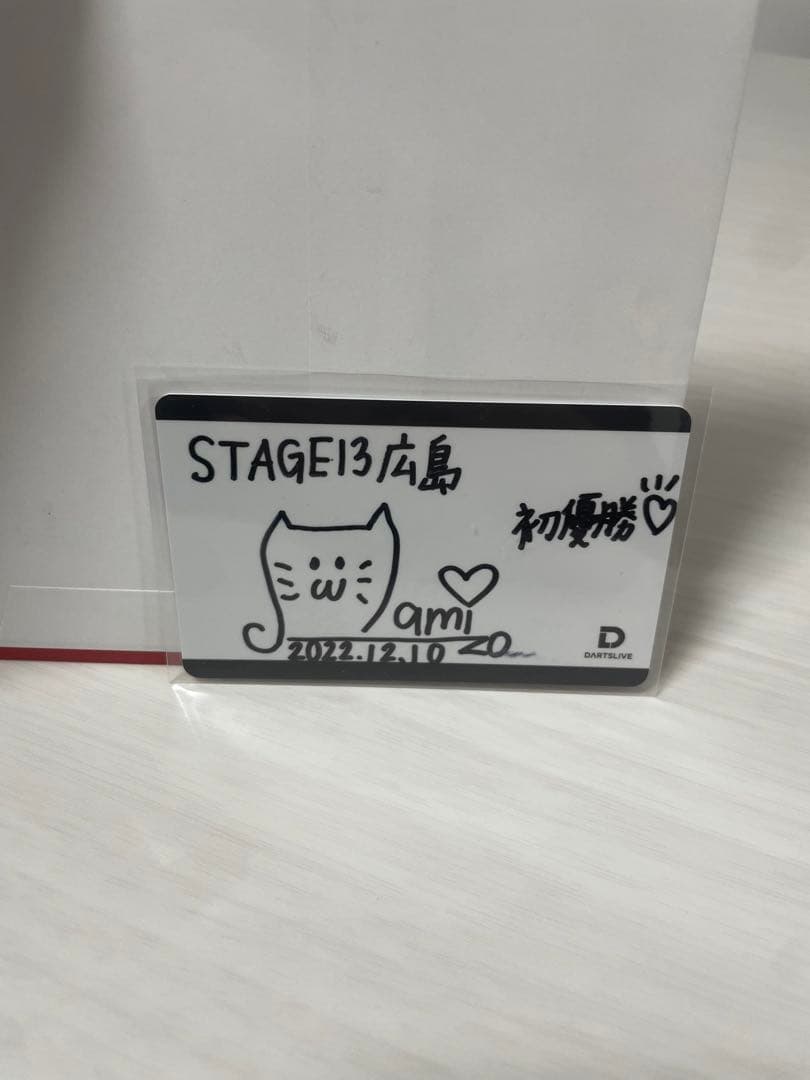 激レア　岩崎奈美選手　初優勝直筆サイン入り　世界に1枚しかないダーツライブカード