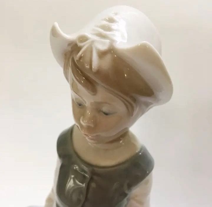 大型 リヤドロ 少女とミルクジャー (箱無し) リアドロ