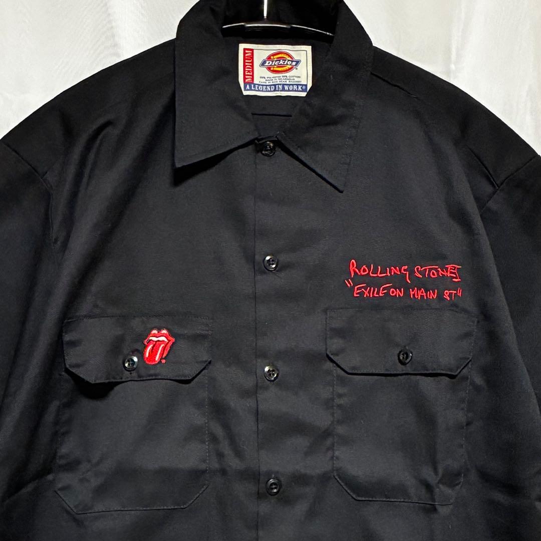 90s ビンテージ Dickies ×ローリングストーンズ 半袖ワークシャツ