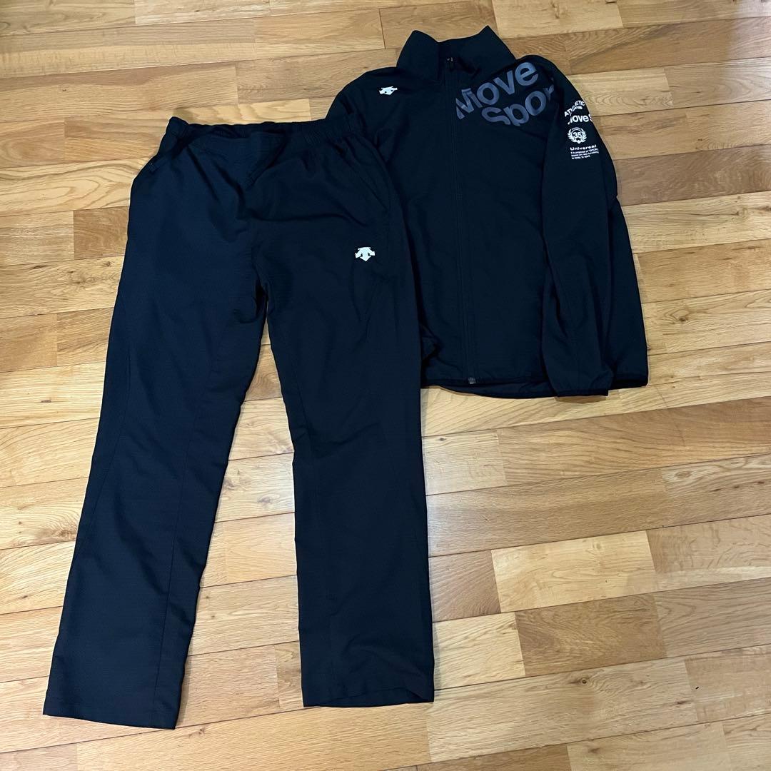 DESCENTE ハニカムクロス上下セット黒　サイズS【ユニセックス】