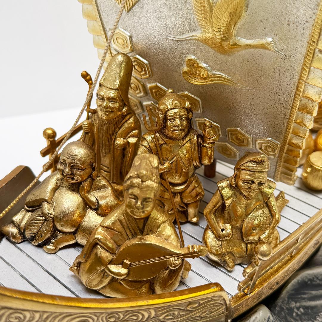 希少品 激レア 掘り出し物 宝船 七福神 全長 47cm