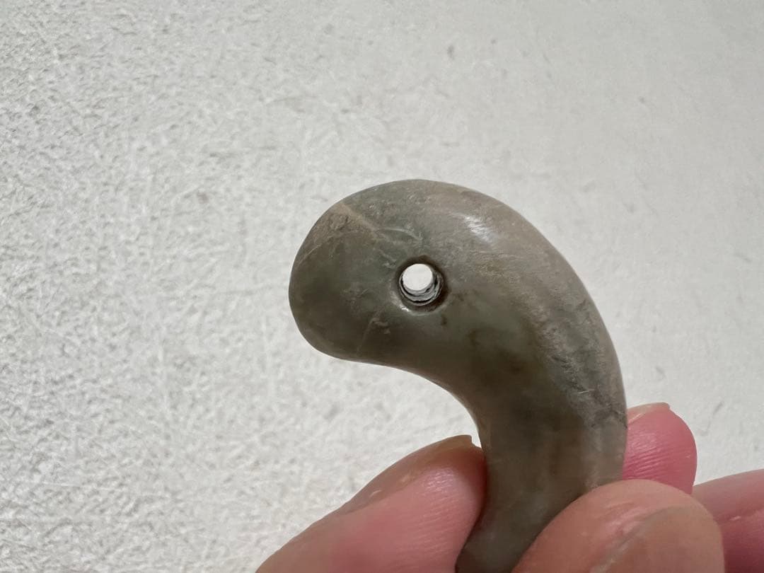 古墳 勾玉 滑石 茨城県 遺跡 出土 発掘 考古 骨董 古美術