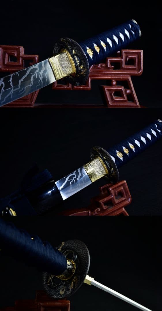 稲妻リブ差侍短刀  武具　刀装具　日本刀　模造刀　居合刀