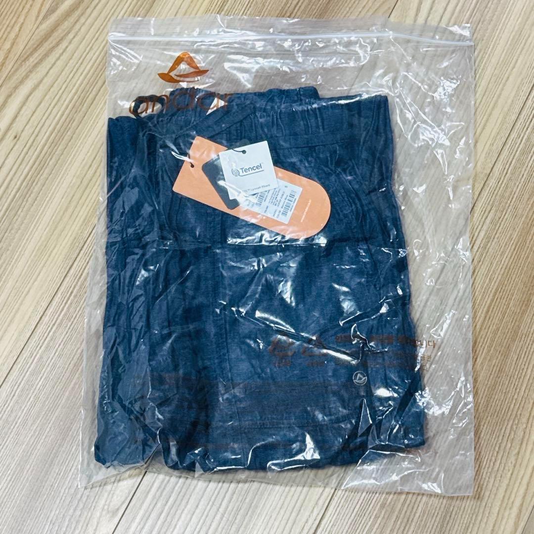 アンダール　デニム ワイドパンツ andar ショート　S