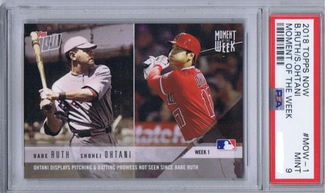 大谷翔平&B.ルース Moment of the Week #MOW1 PSA9