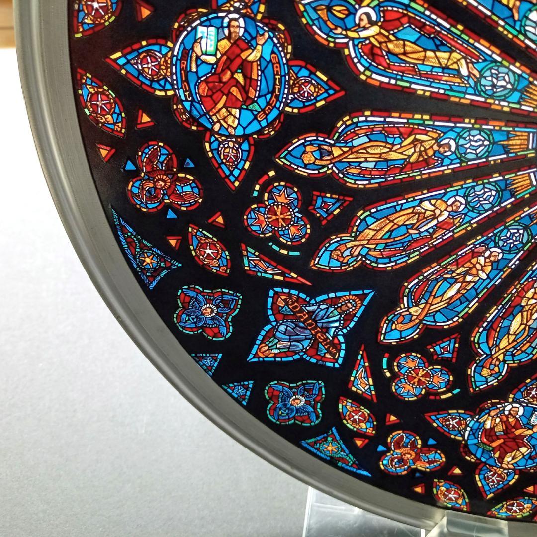 大判セント・ジョン・ザ・ディヴァイン大聖堂ステンドグラス バラ窓グラスマスターズ